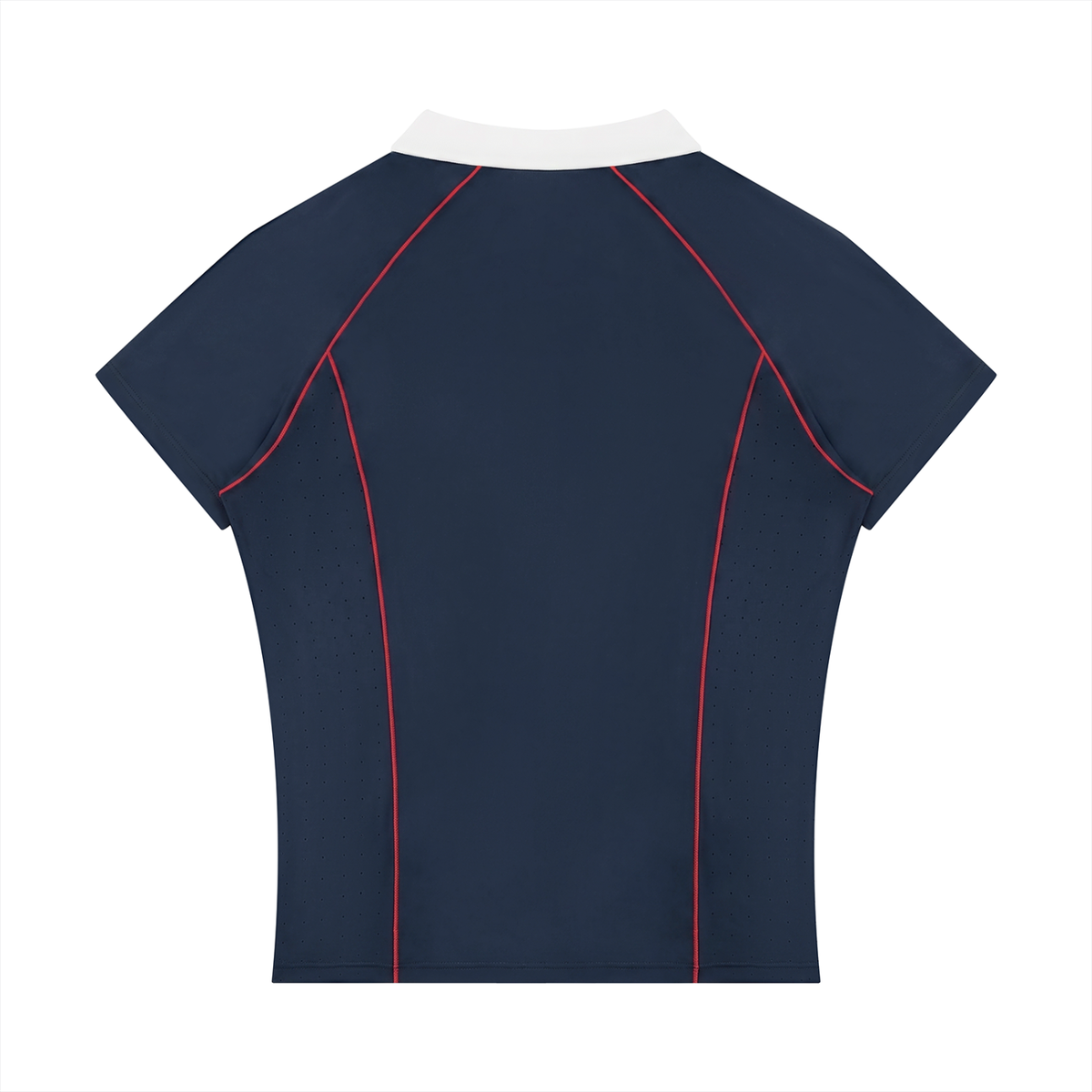 Polo ajusté à fermeture éclair quart-zip