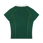 Polo ajusté à fermeture éclair quart-zip