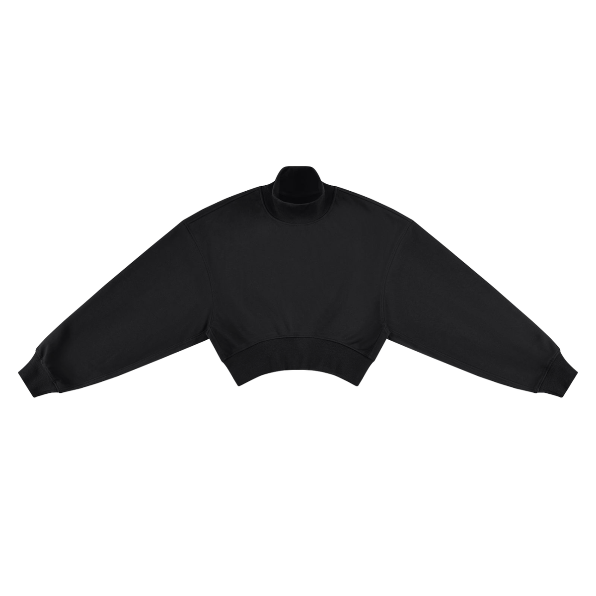 Crop Mock Neck Sweatshirt