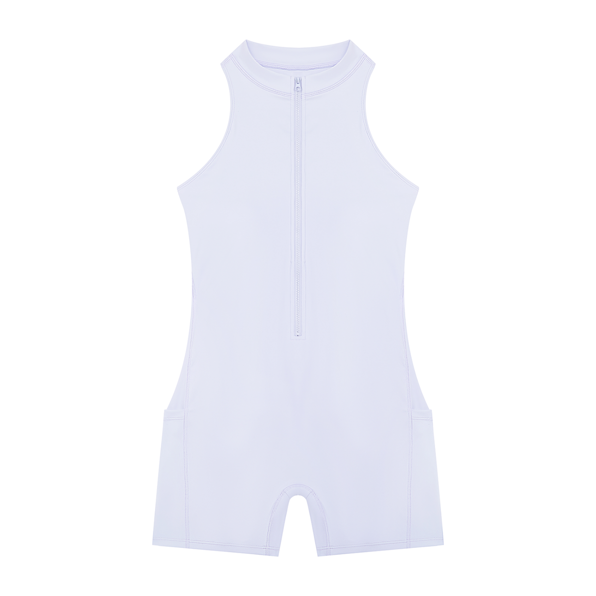 Quarter-Zip Yoga Romper