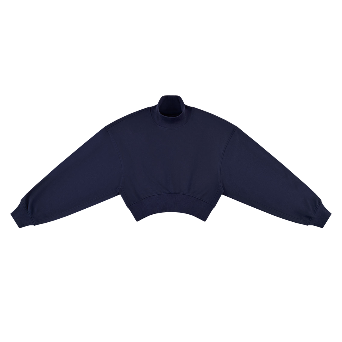 Crop Mock Neck Sweatshirt