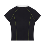 Polo ajusté à fermeture éclair quart-zip