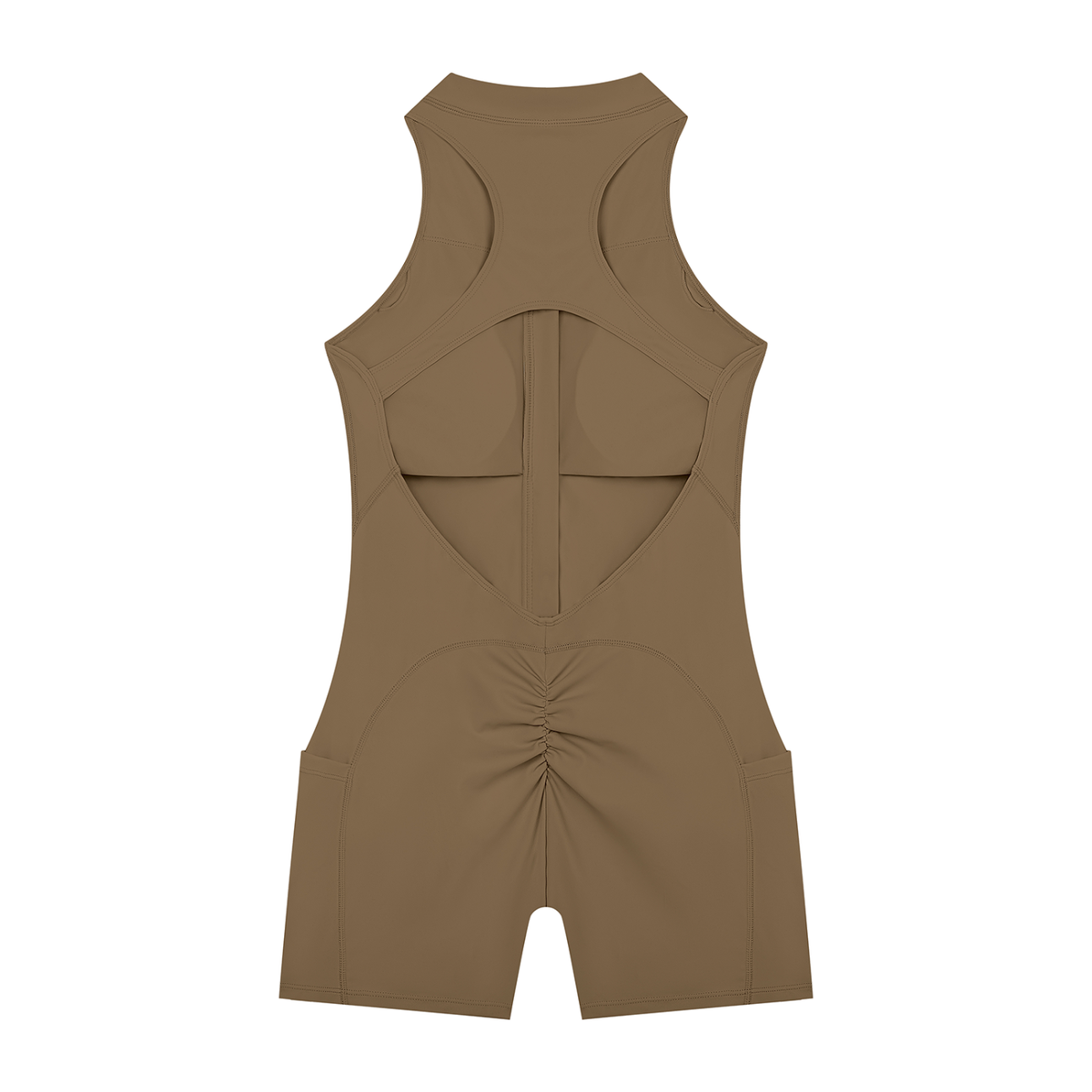 Quarter-Zip Yoga Romper