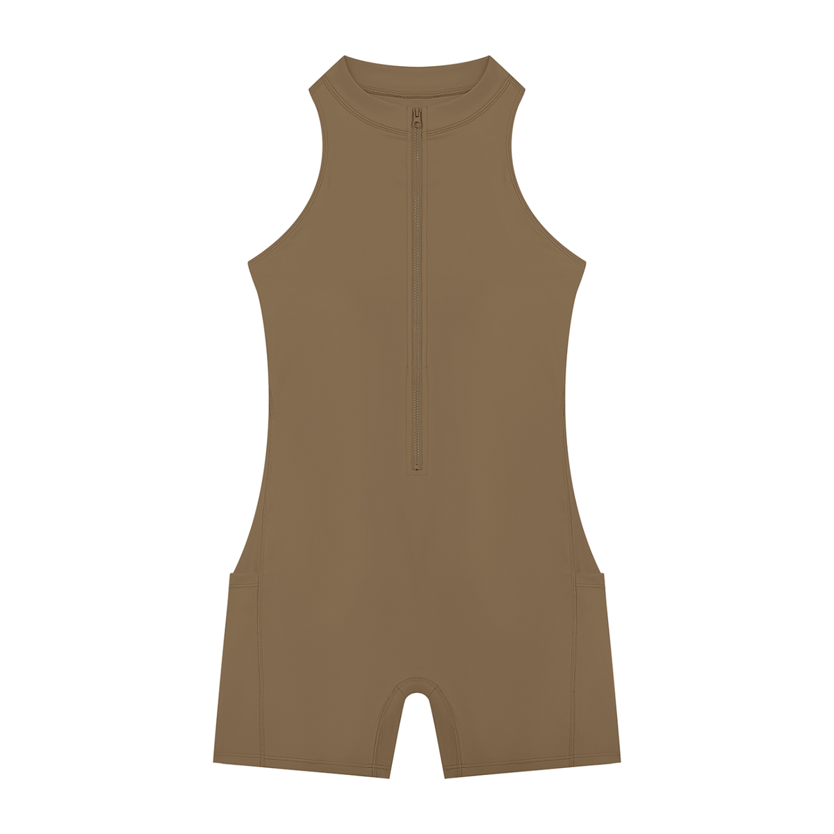 Quarter-Zip Yoga Romper