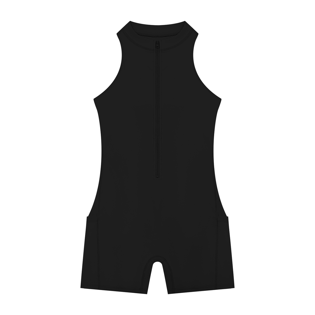 Quarter-Zip Yoga Romper