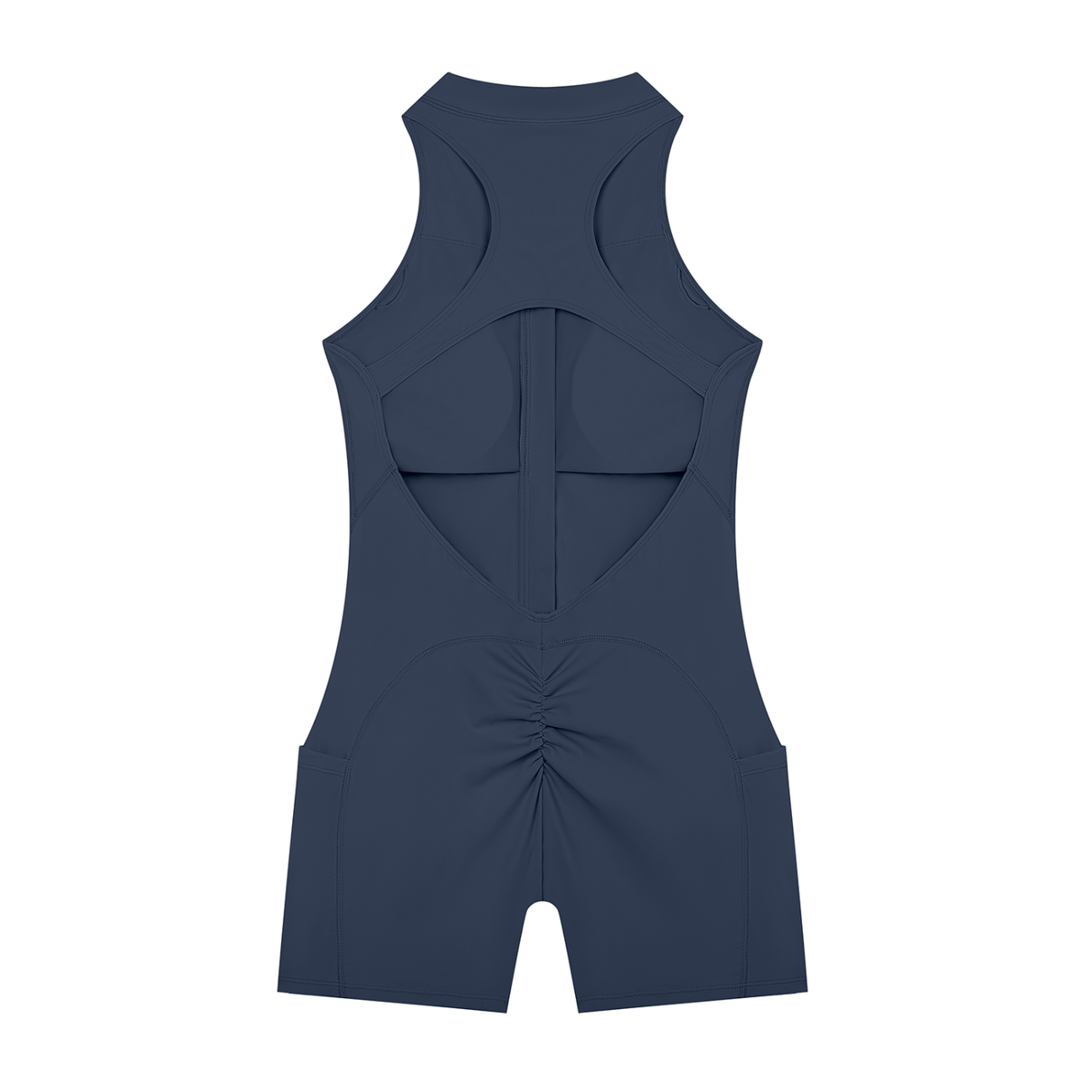 Quarter-Zip Yoga Romper