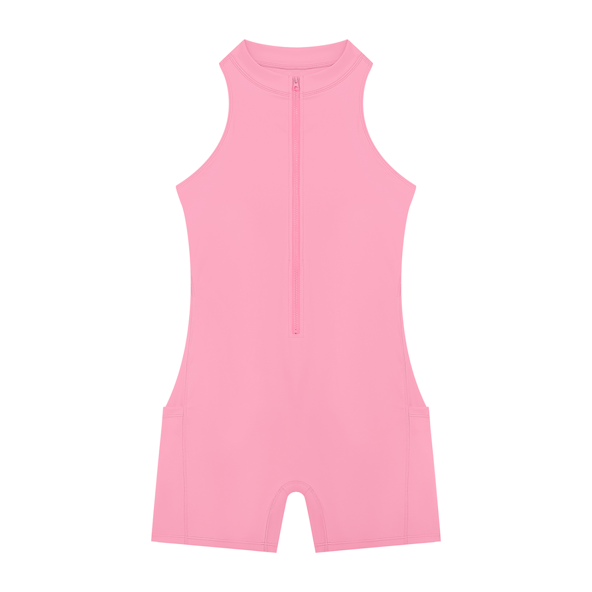Quarter-Zip Yoga Romper
