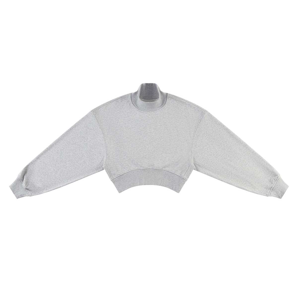 Crop Mock Neck Sweatshirt