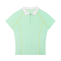 Polo ajusté à fermeture éclair quart-zip