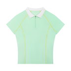 Polo ajusté à fermeture éclair quart-zip