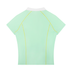 Polo ajusté à fermeture éclair quart-zip