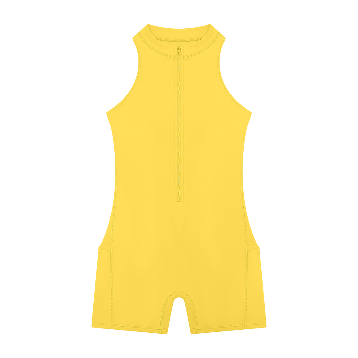 Quarter-Zip Yoga Romper