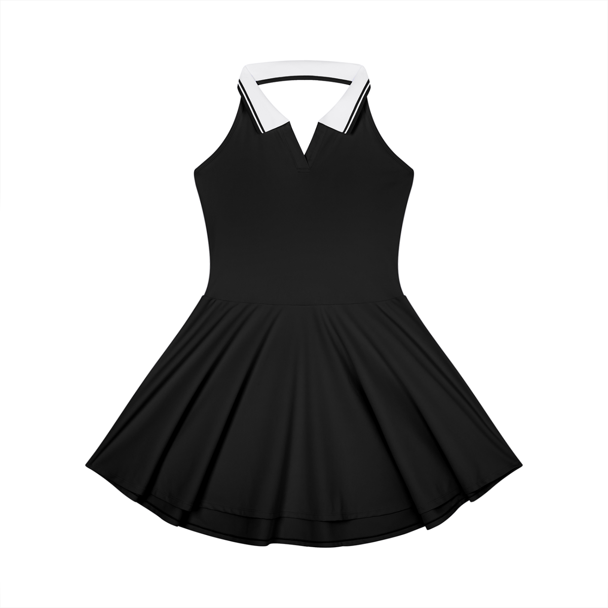 Collared Halter A-Line Tennis Dress