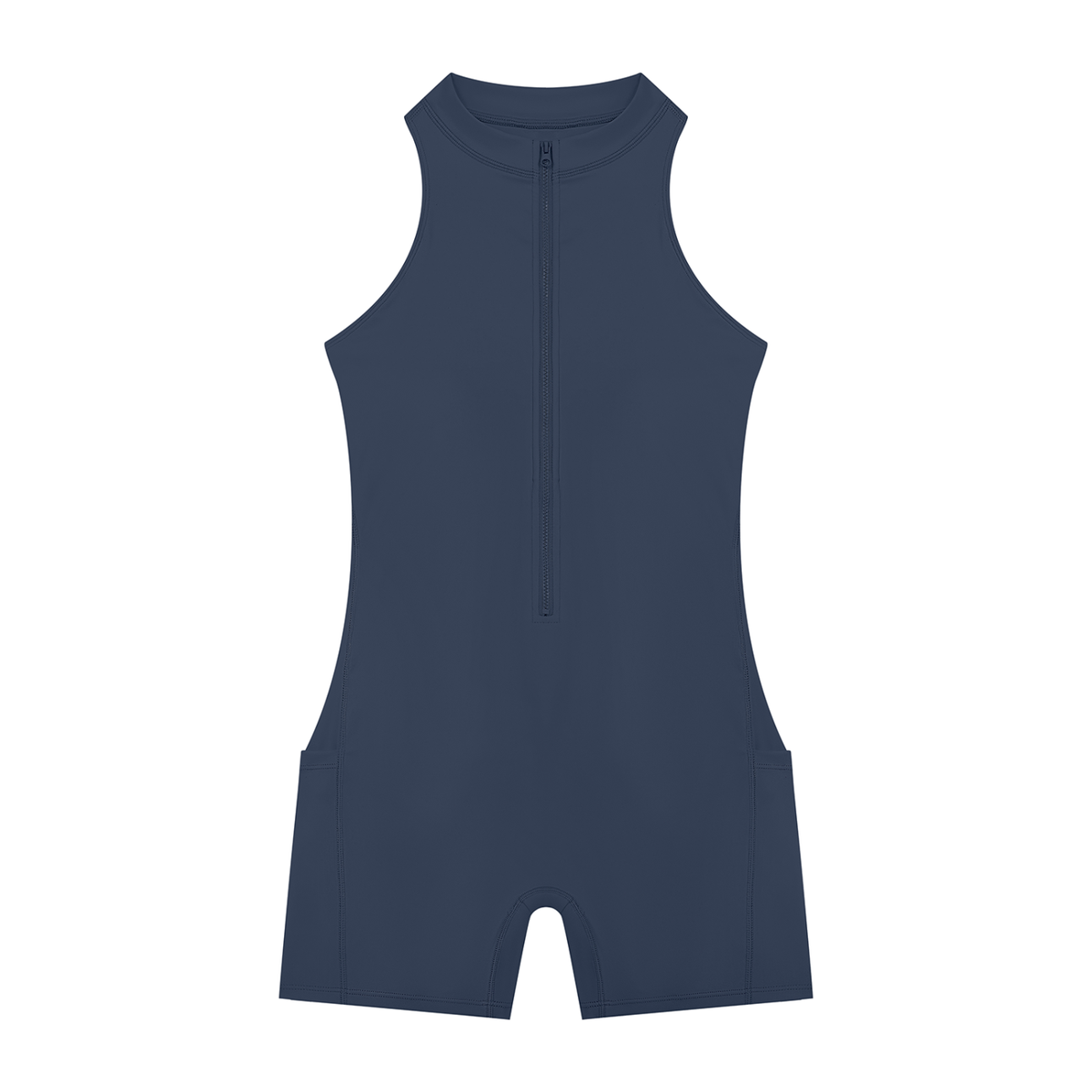 Quarter-Zip Yoga Romper