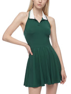 Collared Halter A-Line Tennis Dress