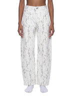 Splatter Barrel Leg Jeans