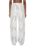 Splatter Barrel Leg Jeans