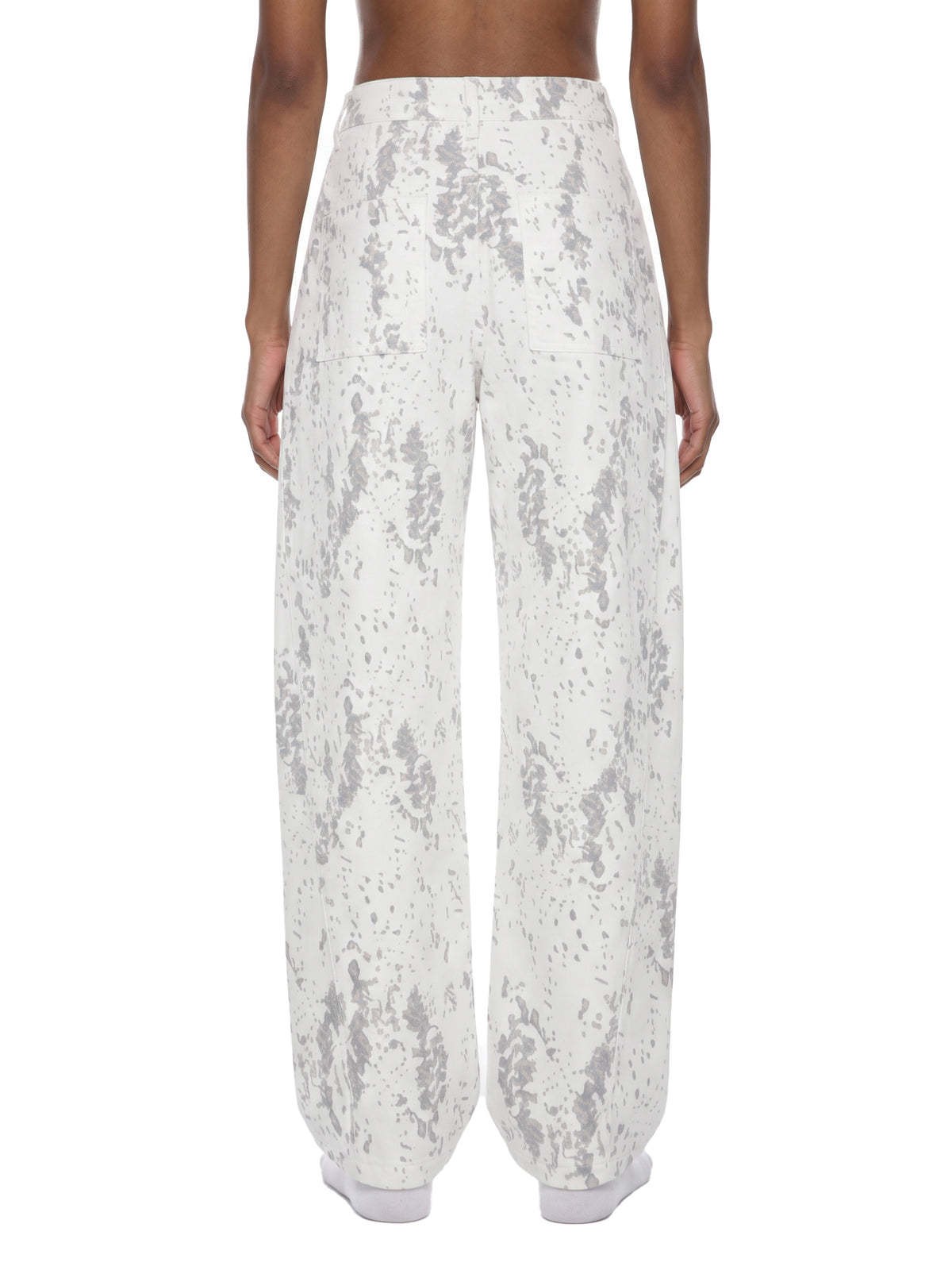 Splatter Barrel Leg Jeans