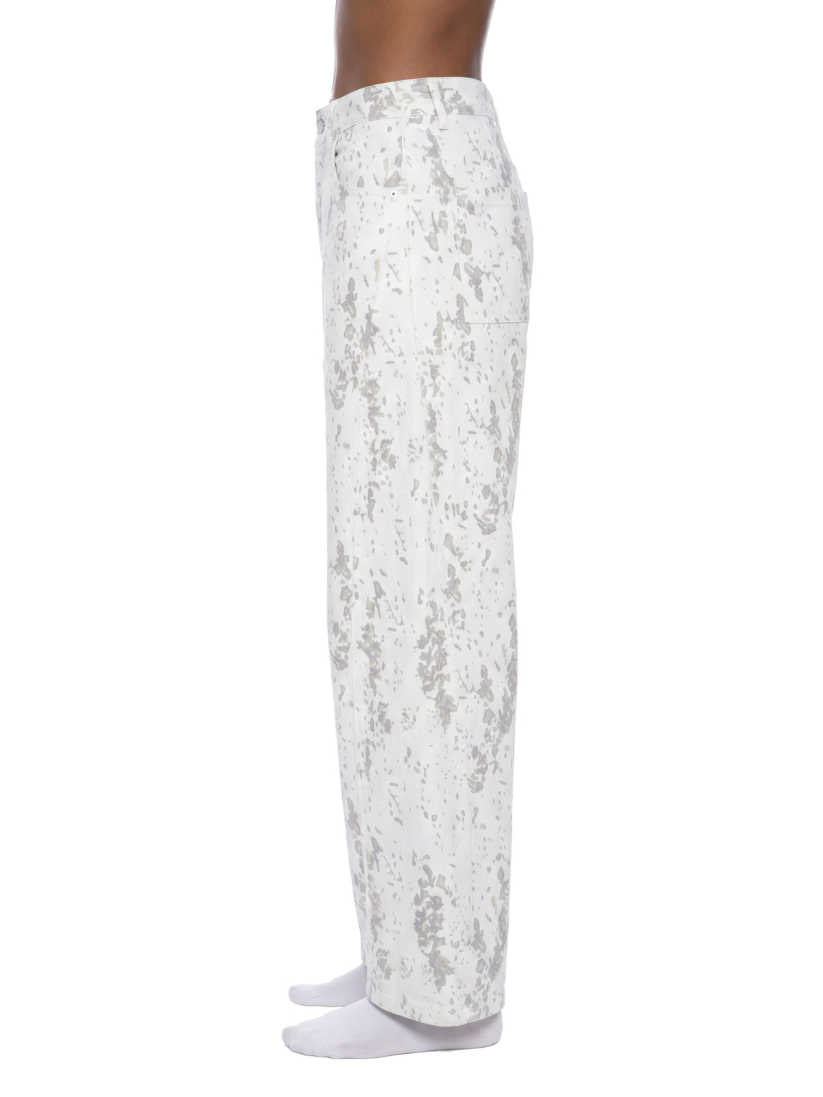 Splatter Barrel Leg Jeans