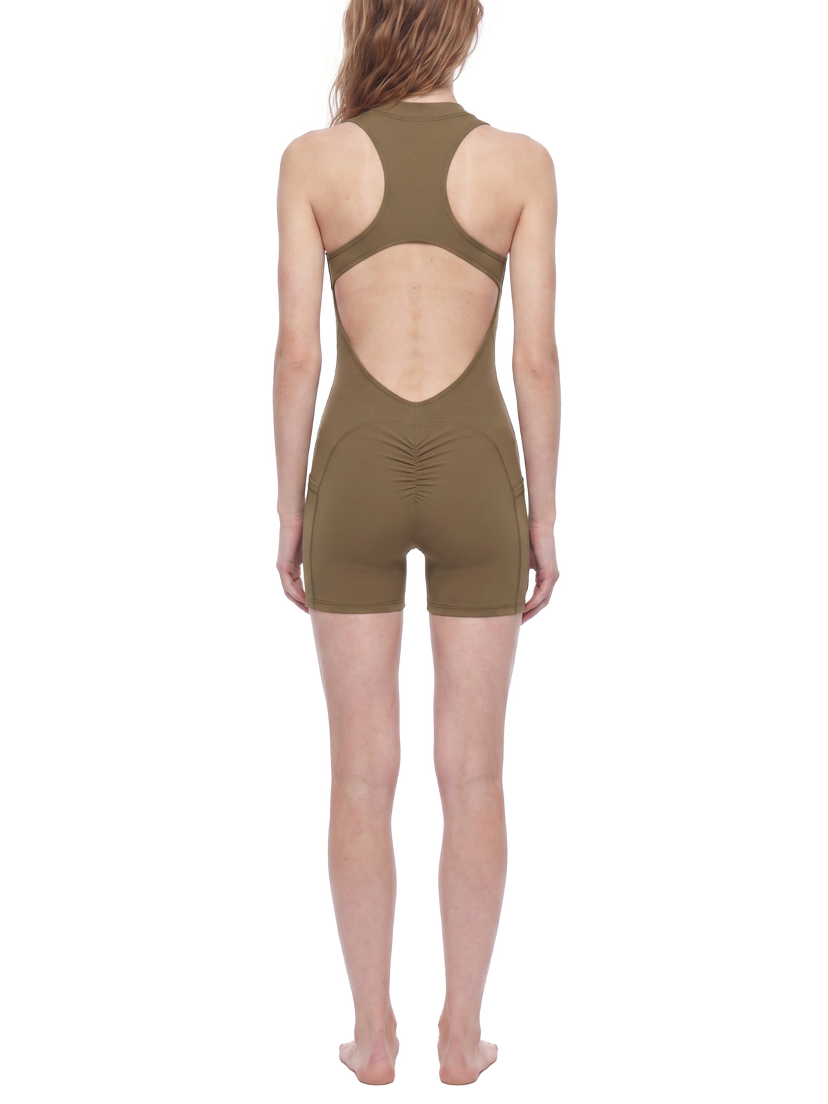 Quarter-Zip Yoga Romper