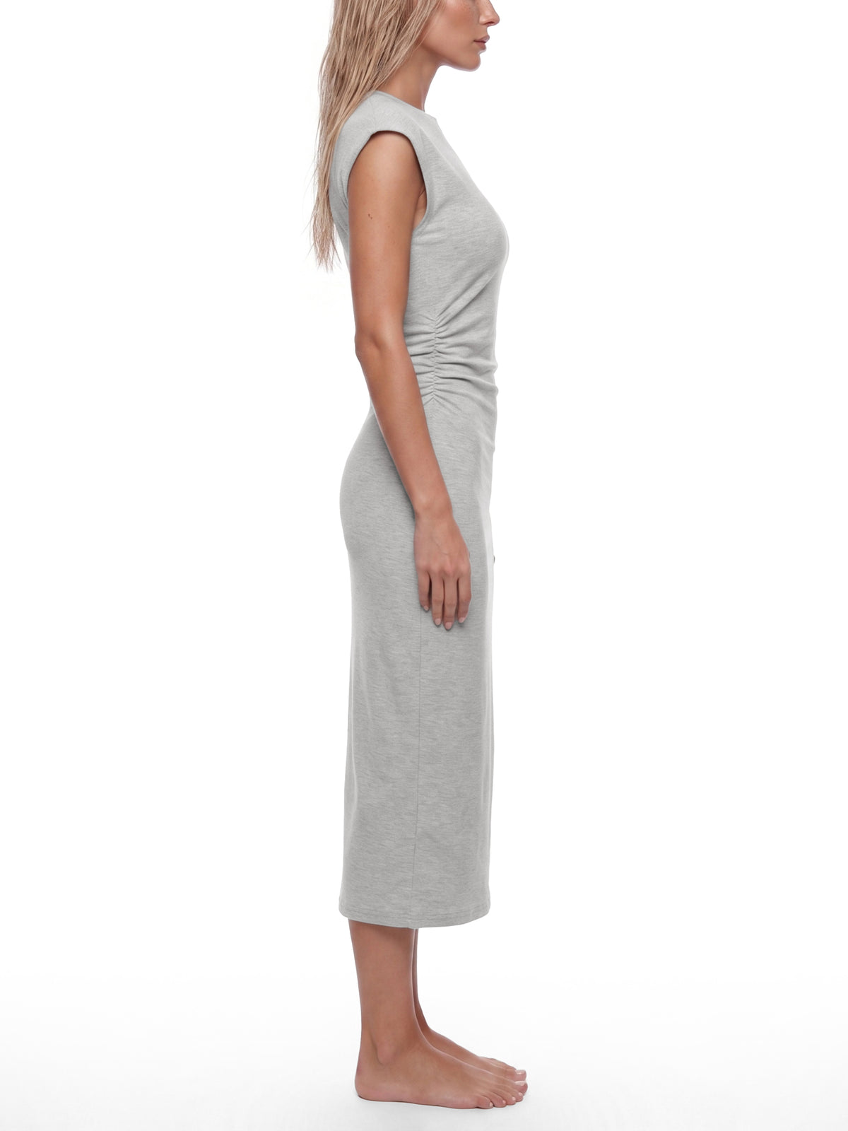 Ruched Sleeveless Dress