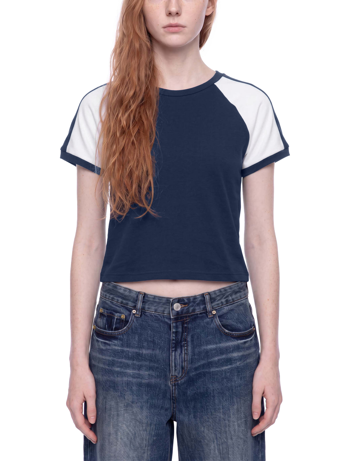 Slim Raglan Color Block T-Shirt