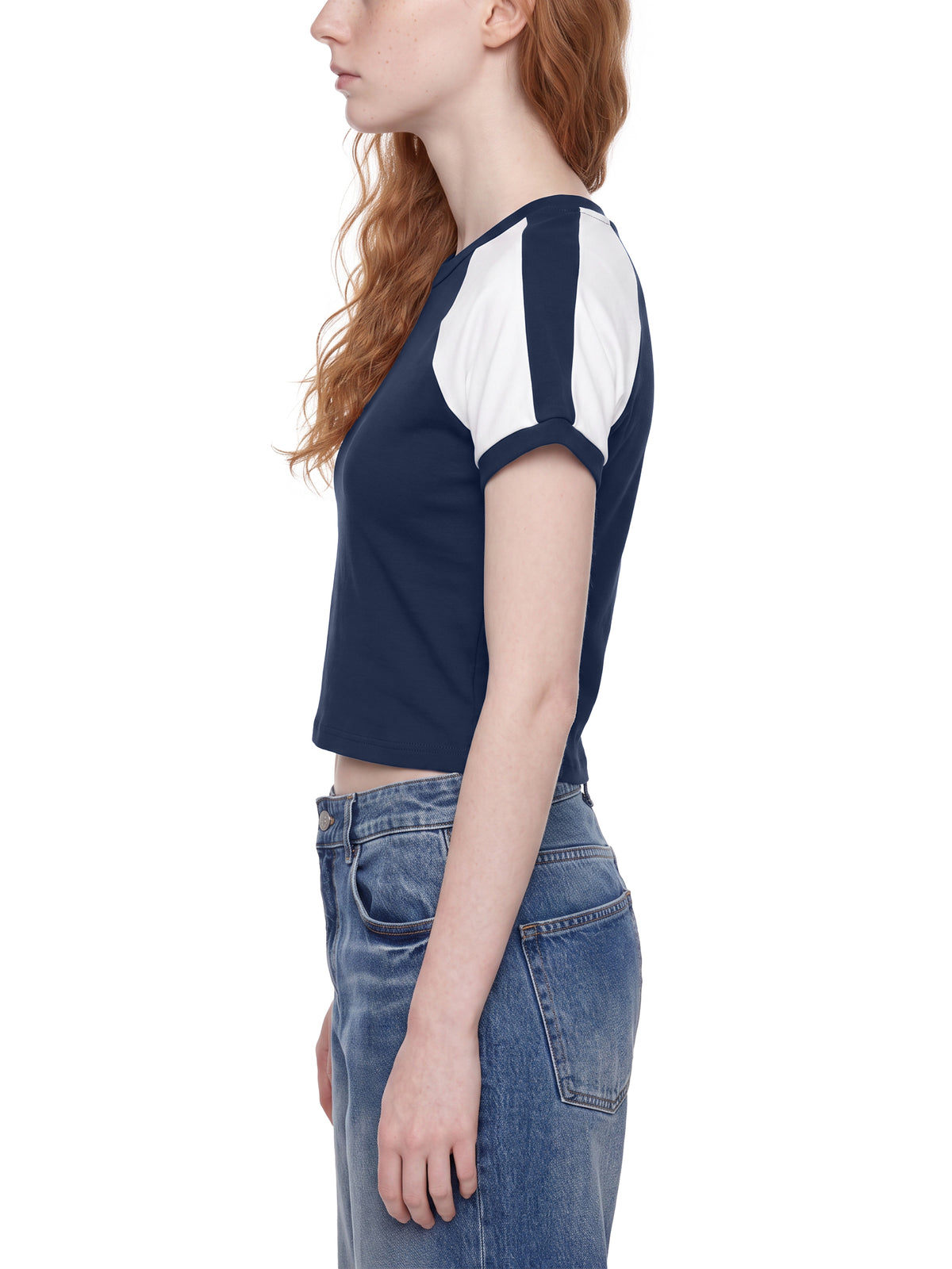 Slim Raglan Color Block T-Shirt