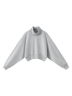 Crop Mock Neck Sweatshirt