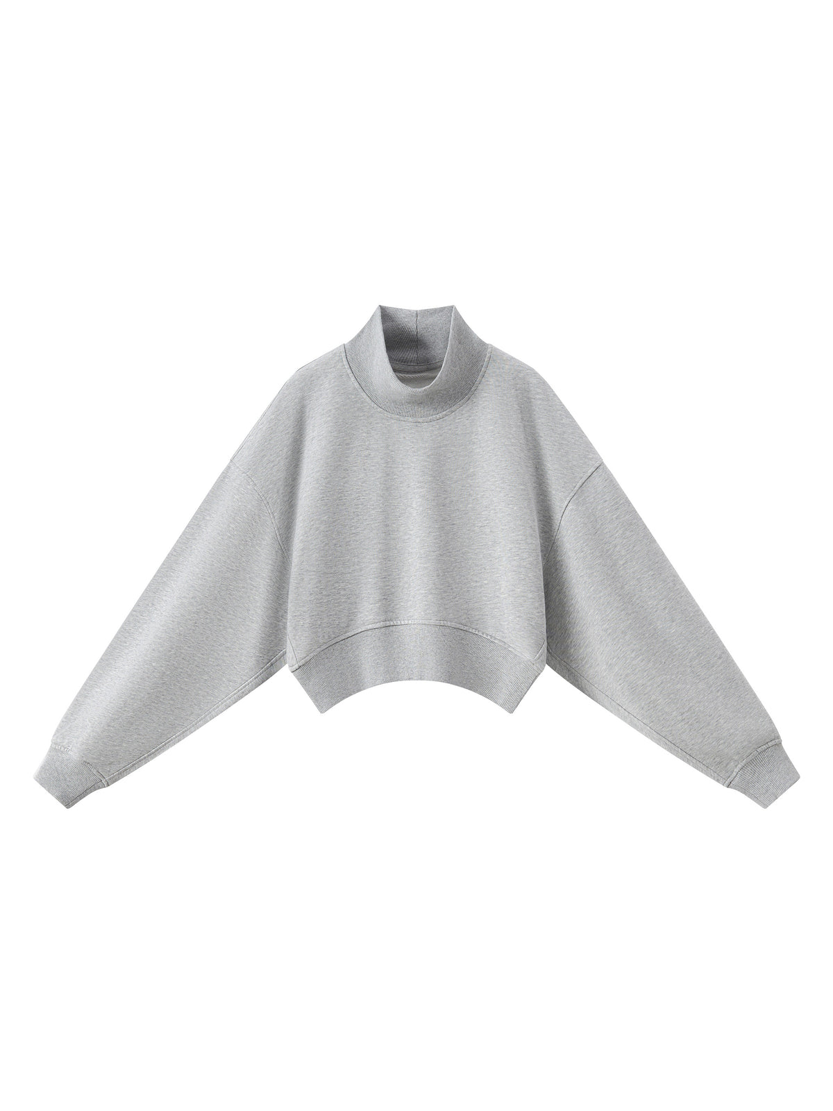 Crop Mock Neck Sweatshirt
