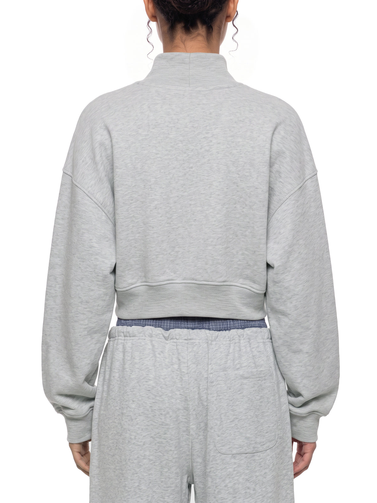 Crop Mock Neck Sweatshirt